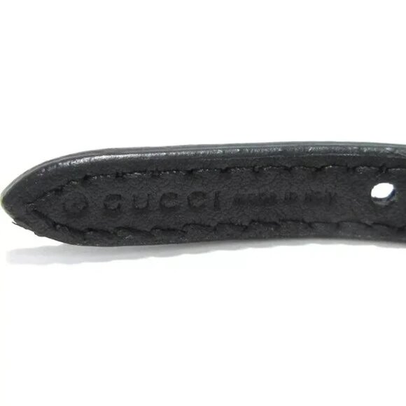 100% Auth GUCCI "GUCCI" Leather Bracelet Leather Hardware Bracelet 307-091424 - Picture 6 of 7